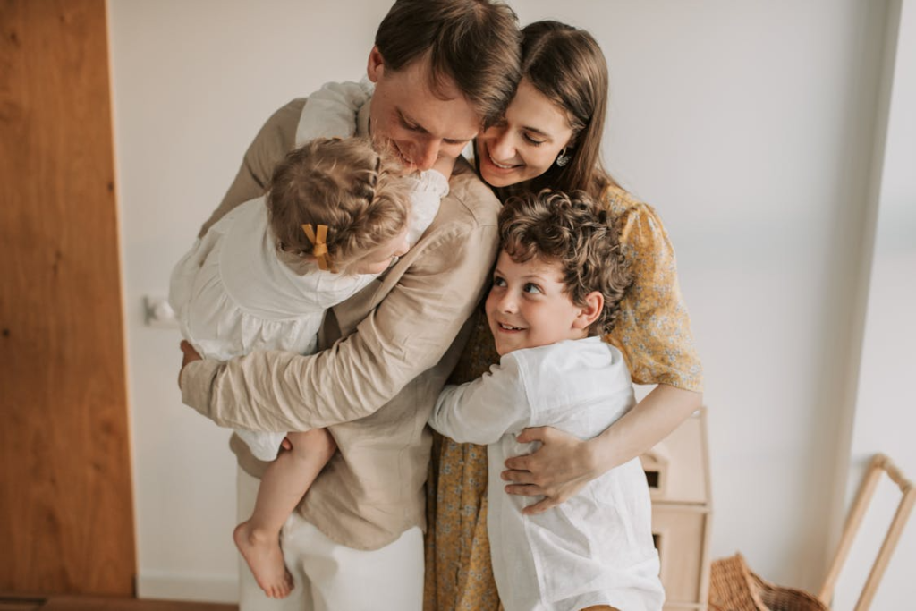 A happy family in their well-ventilated home in Gloversville.