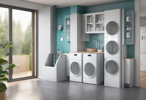Electronic appliances inside a house